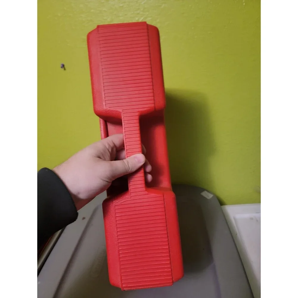 VINTAGE RED TYCO SUPER BLOCKS STORAGE CASE 16